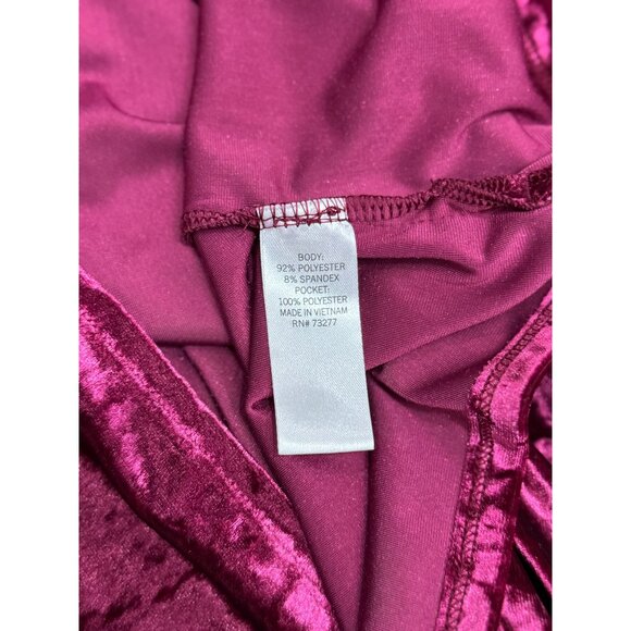 NEW Evri Top 1X Stretch Crushed Velvet Pocket Tee Shirt Magenta Pink Blouse Plus - Picture 8 of 9